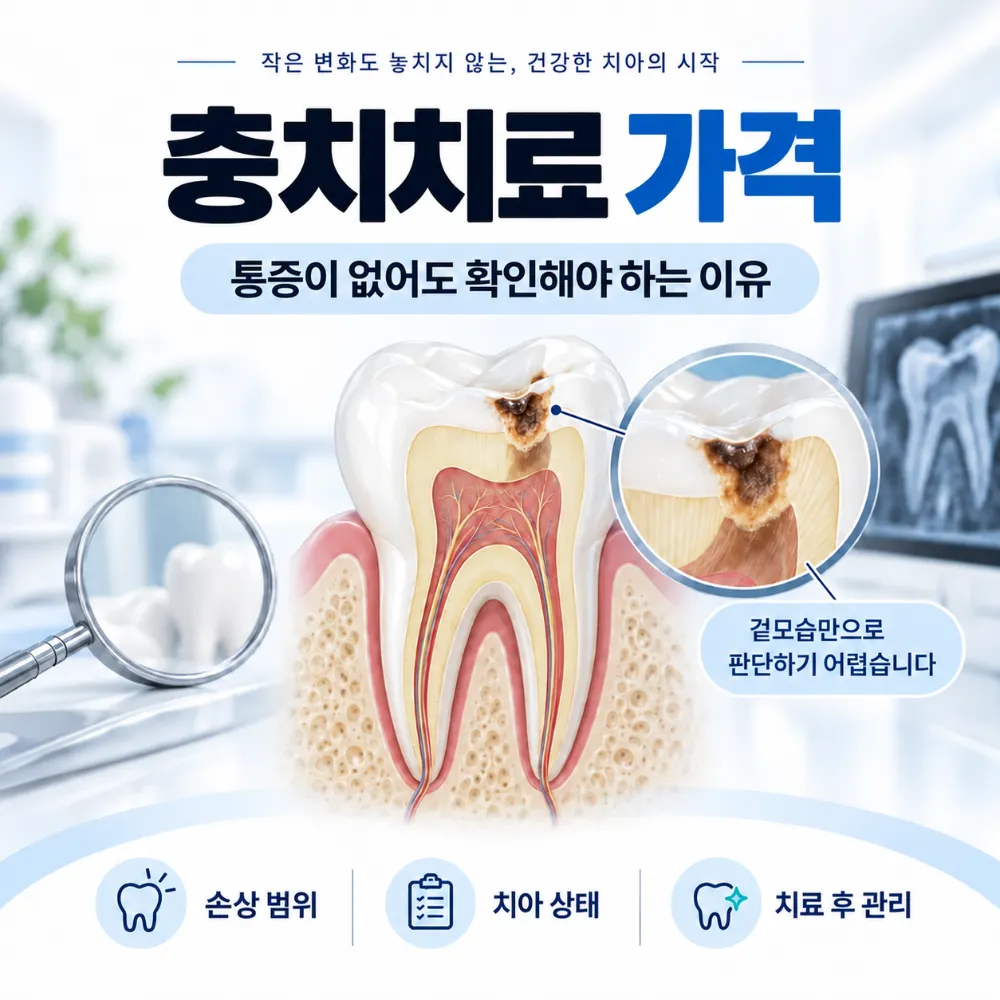 충치치료 가격, 통증이 없어도 확인해야 하는 이유