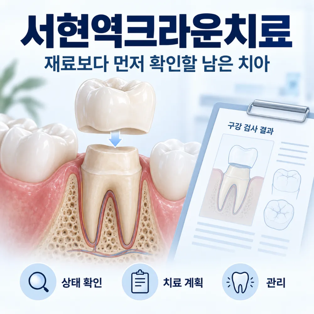 서현역크라운치료 재료보다 먼저 확인할 남은 치아