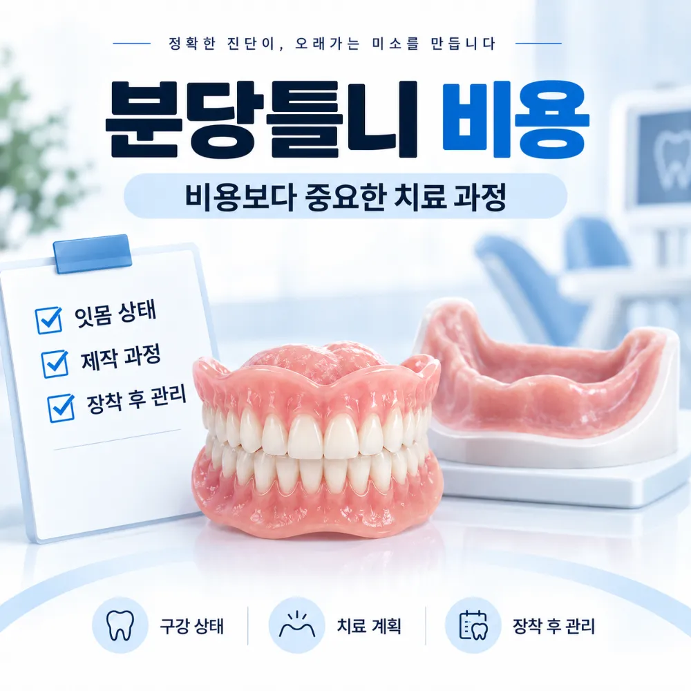 분당틀니 비용보다 중요한 치료 과정