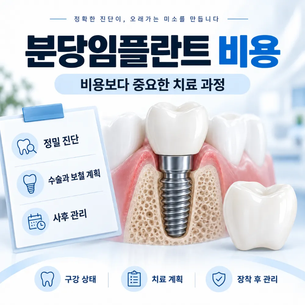 분당임플란트 비용보다 중요한 치료 과정