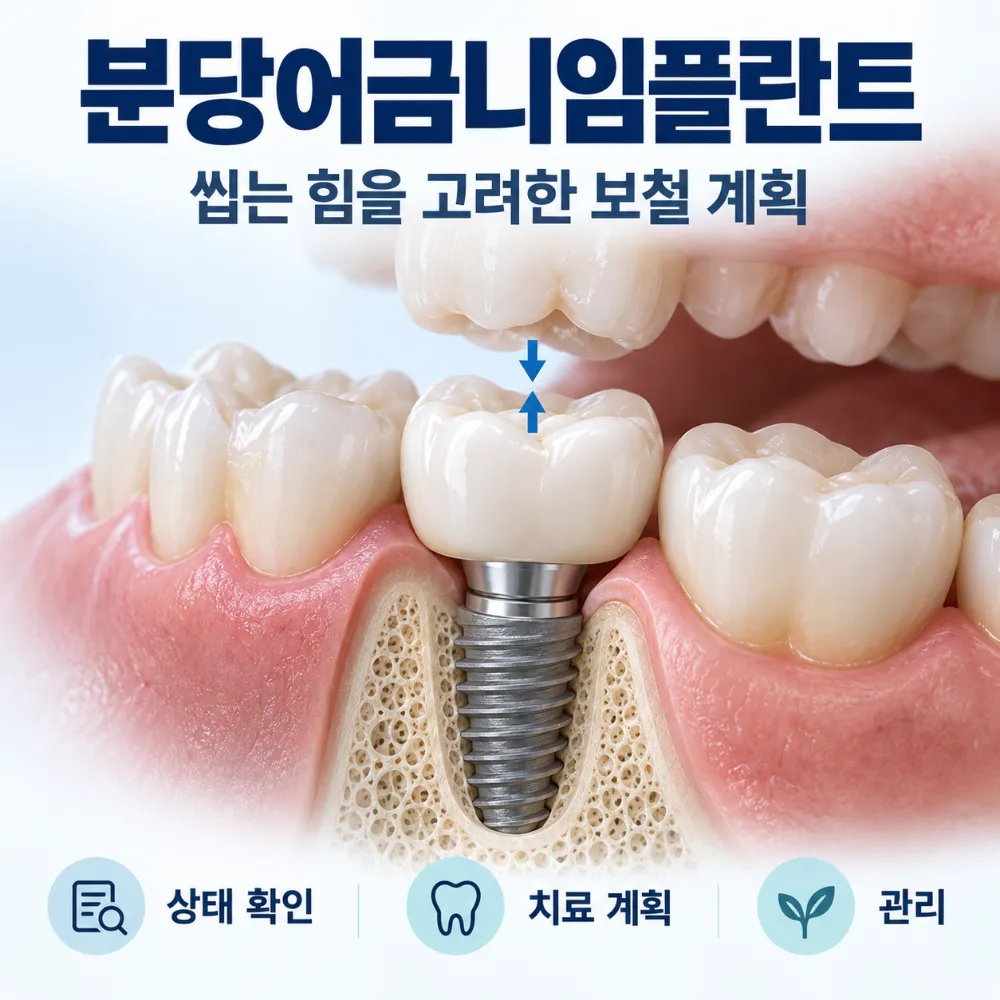 분당어금니임플란트 씹는 힘을 고려한 보철 계획